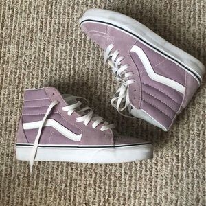 LAVENDER HIGH TOP VANS
